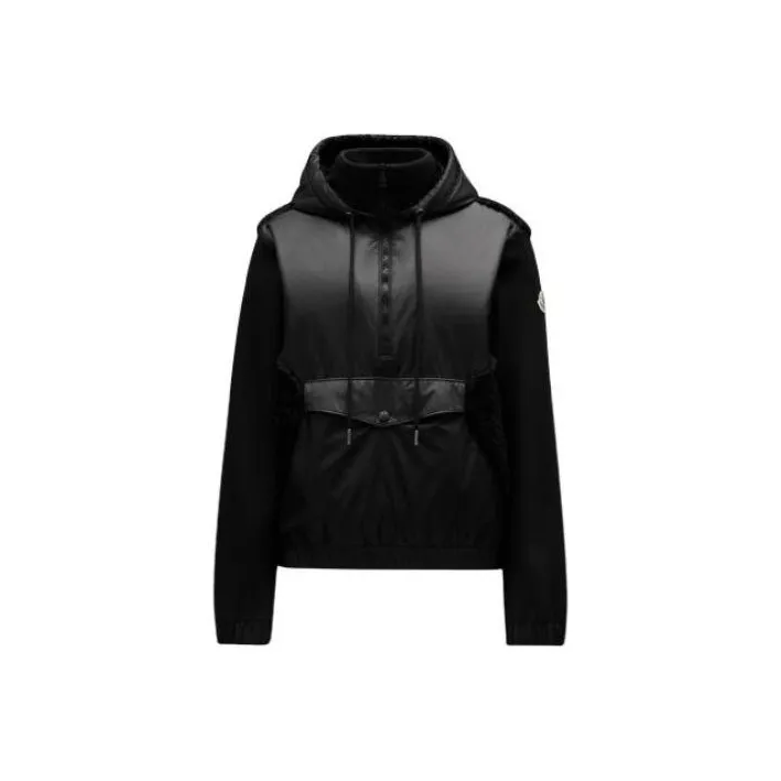 Moncler High Neck Drawstring Hoodie-0
