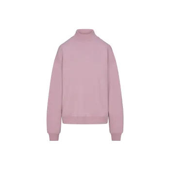 SKIMS FW24 COTTON FLEECE OVERSIZED MOCK NECK PULLOVER Sweatshirt Women's DUSK/Nightfall Color