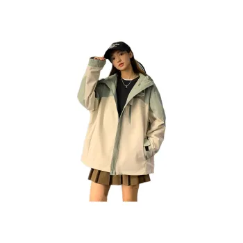 Tonlion Jackets Coats Women's Gray Green