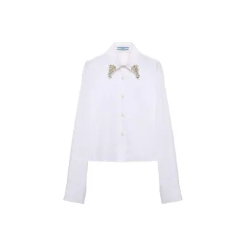 PRADA Embellished Button-Up Shirt