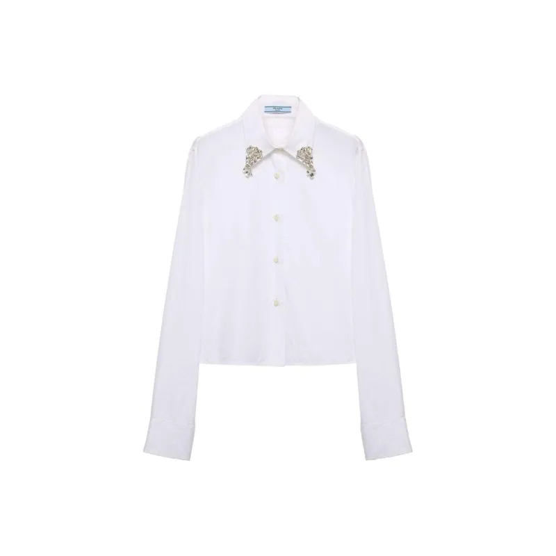 PRADA Embellished Button-Up Shirt-0