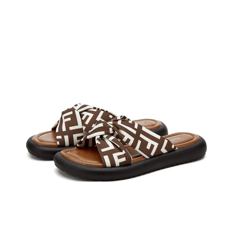 JOSINY PVC Polyvinyl Chloride Slide Slippers Women's-6