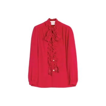 Valentino Bow Detailed Long Sleeved Shirt