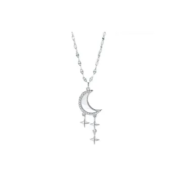 Regalrose 925 Sterling Silver Necklaces Women's Silver