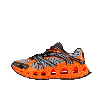 DIOR B35 NXXT Low Top Casual Shoes Men's Orange Black Limited Edition Numbered Edition