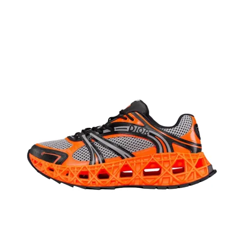 DIOR B35 NXXT Low Top Casual Shoes Men's Orange Black Limited Edition Numbered Edition