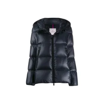Moncler Logo Patch Hooded Puffer Jacket