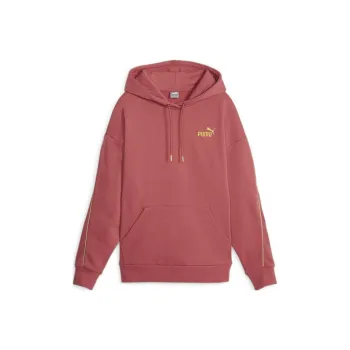 PUMA Essentials+ MINIMAL GOLD Hoodie Fleece Sweatshirt Women's Pink