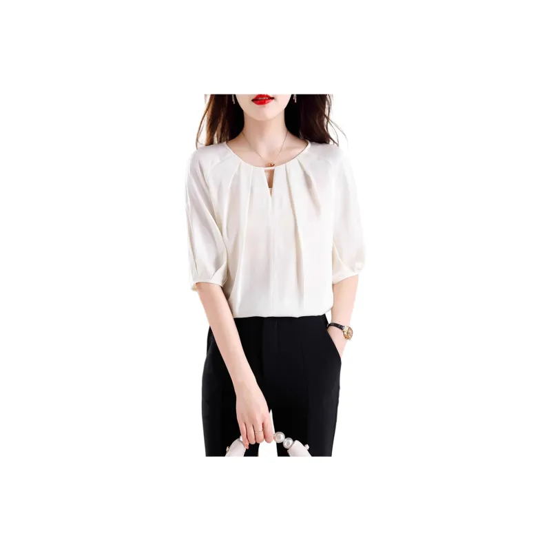 Yi Mengyuan Silk Chiffon Shirt Women's-0