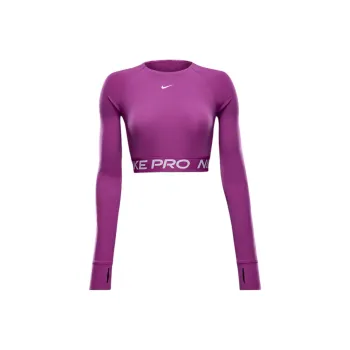 Nike Pro Women's Dri FIT Cropped Long Sleeve Top