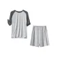 Light Gray Shorts Clothing Sets