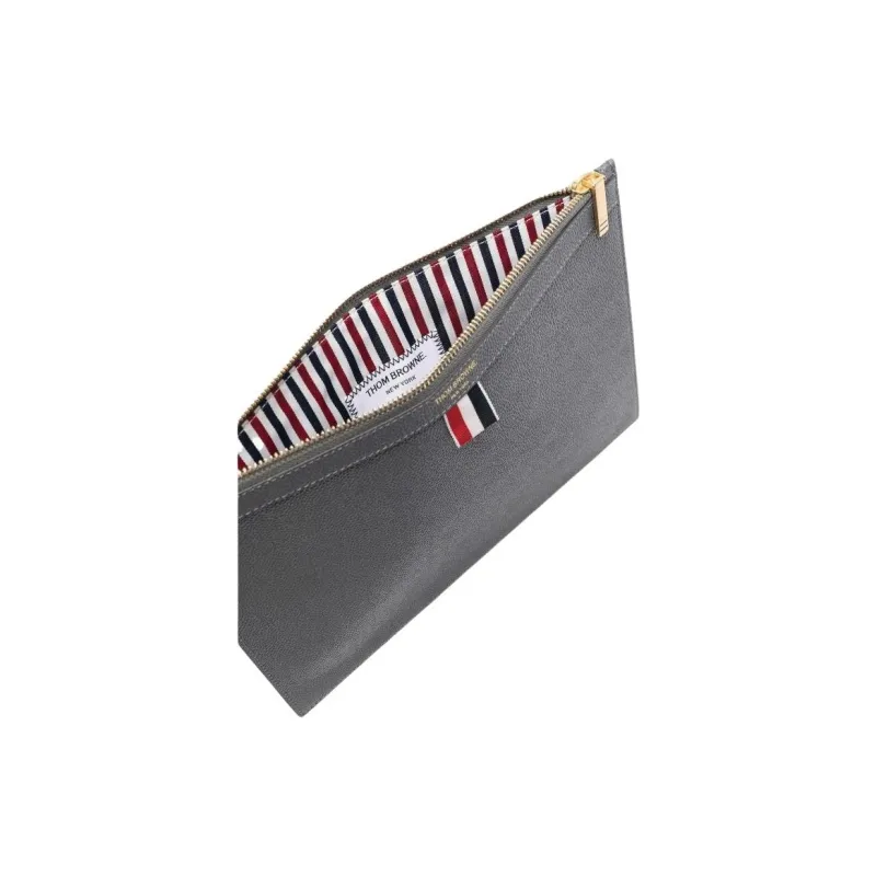 THOM BROWNE Pebbled Tablet Clutch Bag-3
