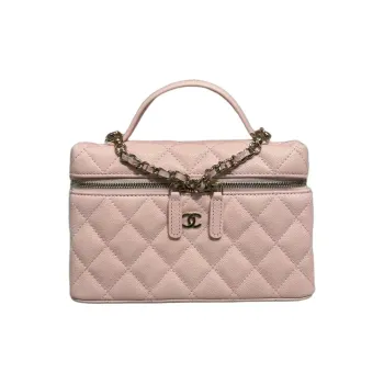 CHANEL Cow Leather Box Bag, Shoulder Bag, Crossbody Bag, Handbag Women's Light Pink