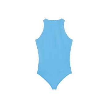 Victoria's Secret PINK BASE STRETCH HIGH-NECK BODYSUIT/Castaway Blue Bodysuits Women's Drifting Blue