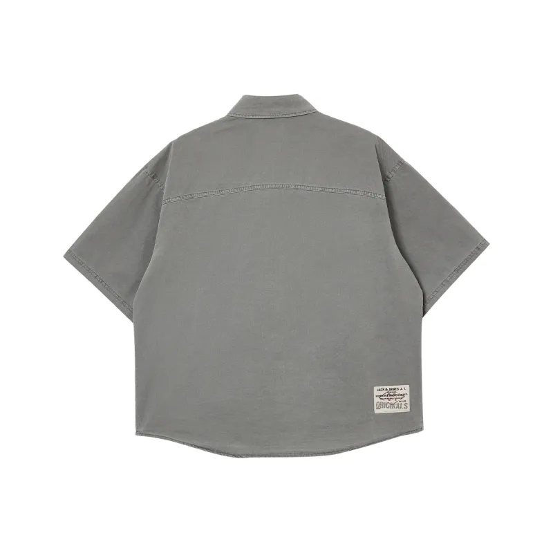 JACK JONES· Shirt Men's C47 Lime Gray-1