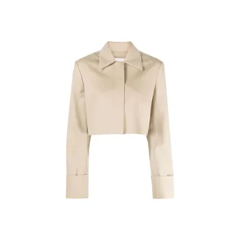 LOW CLASSIC Cropped Wool Shirt Jacket