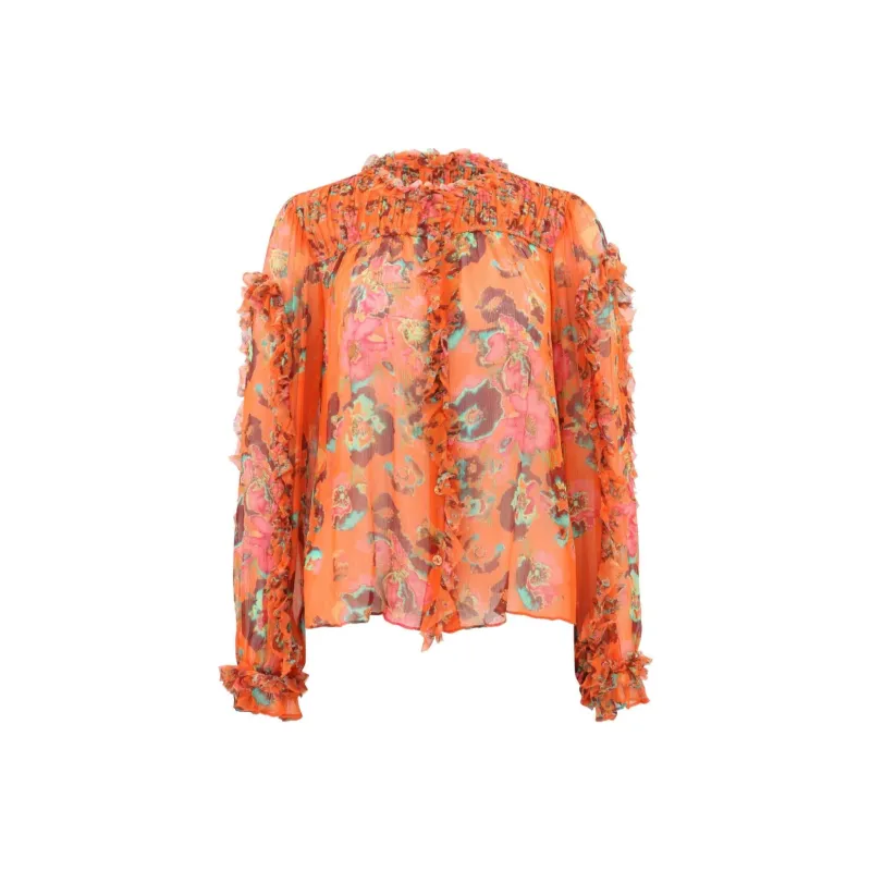 Ulla Johnson Andi Silk Blouse-0