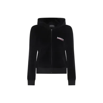Balenciaga Logo Embroidered Zipped Hoodie