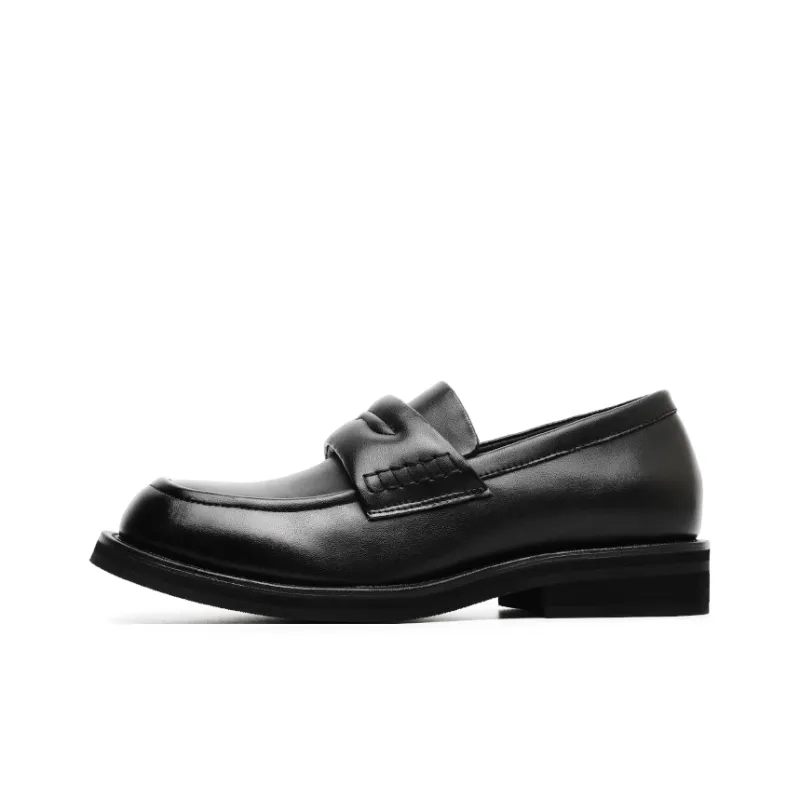 Angelmi Loafers Low Heel Men's Black-0