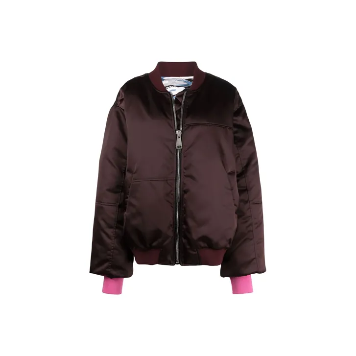 KHRISJOY Zip-Up Padded Bomber Jacket-0