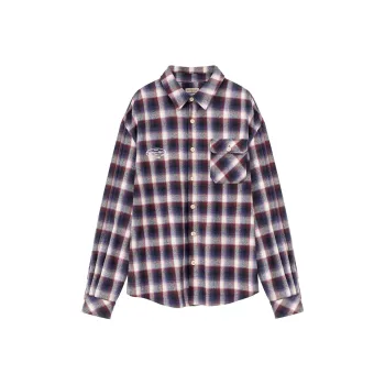 NO ONE ELSE Shirt Unisex Blue Plaid