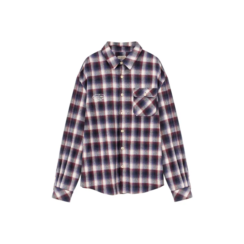 NO ONE ELSE Shirt Unisex Blue Plaid-0
