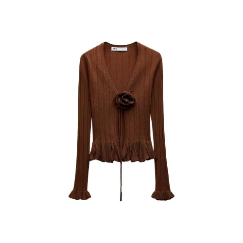 ZARA Knitwear Women's Brown