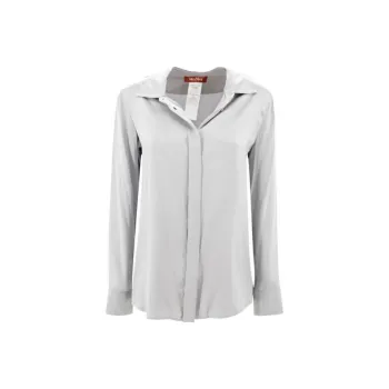 MaxMara Studio Baden Curved Hem Long Sleeved Top