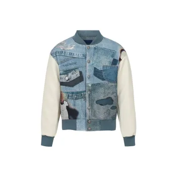 YADcrew Jackets Coats Unisex Blue White