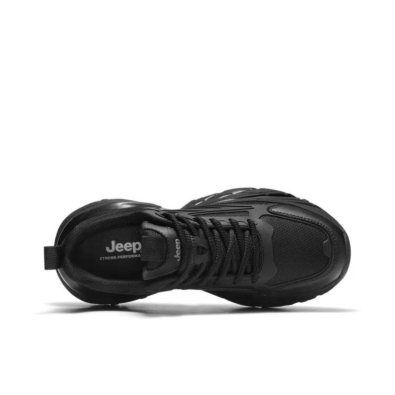 Jeep Chunky Sneakers Men Low Top Black-2