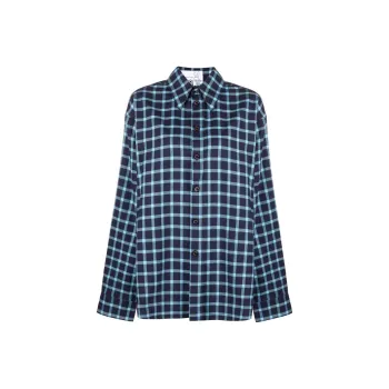 NATASHA ZINKO Check-print Oversized Shirt