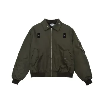 Ahhhing Loose Fit Jacket Unisex Dark Green