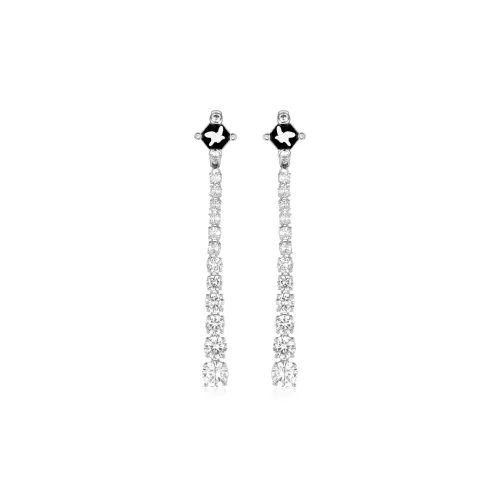 MIDNIGHT OPERA HOUSE Enamel Earrings Women's Silver