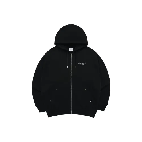 Acme De La Vie/ADLV Basic Logo Needlework Hoodie Zip Up Jackets Coats Women's Black