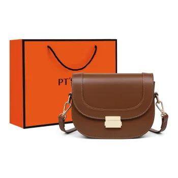 PT'SON Cow Leather Underarm Shoulder Bag, Crossbody Bag Regular Women's Brown