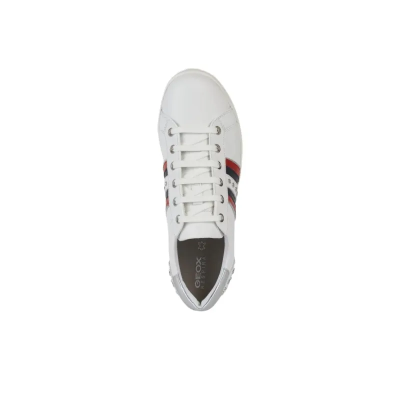 GEOX Jaysen Low Top Skateboard Shoes Women's White-4