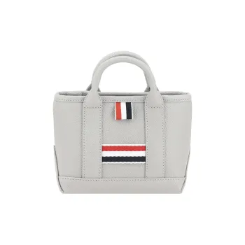 THOM BROWNE Rwb Stripe Detailed Tote Bag