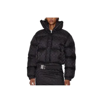 Misbhv Monogram Jacquard Puffer Coat 'Black'