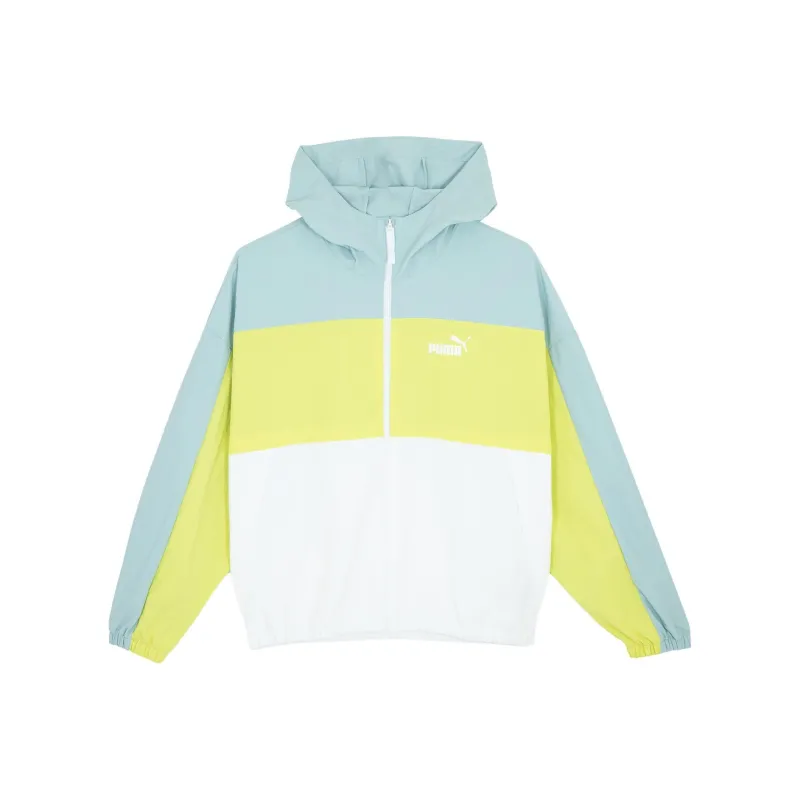 PUMA OVERSIZED HOODED WINDBREAKER Jackets Coats Women's Tropical Lake Blue-0