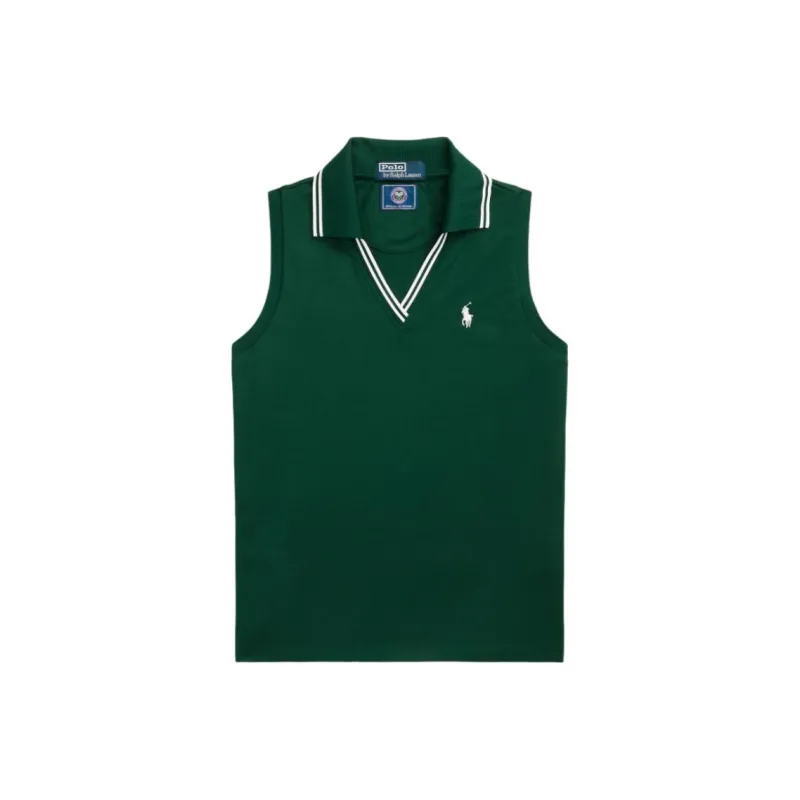 Polo Ralph Lauren Wimbledon Tennis Open Collection SS24 Polo Shirt Women's Moss Agate-0