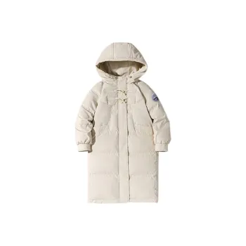 Green Forest Down Jackets Women's Beige Apricot