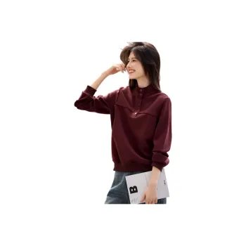 Oudifu Sweatshirt Women's Deep Red