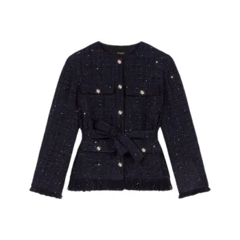Maje Sequinned Tweed Jacket