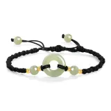 Peaceful Buckle Moist Jade Bracelet (Black)-Lake Water