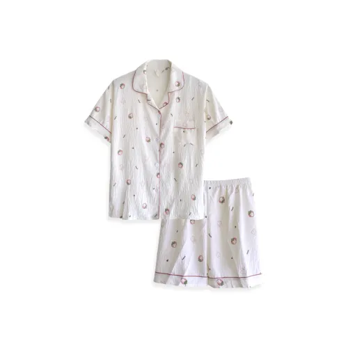 XIAFENYAN Pajama Set Women's Apricot