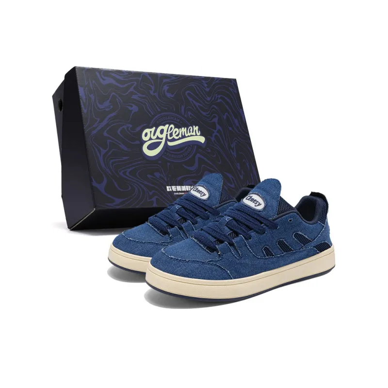 OUGLEMEN Abrasion Resistant, Lightweight, And Breathable Low Top Skateboard Shoes Men's Box Included-25
