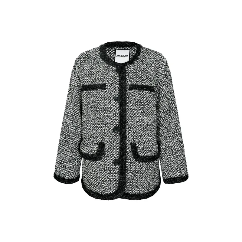JESSYLINE Jackets & Coats Women's Black White-0