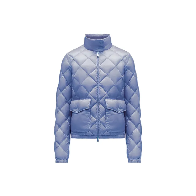 Moncler Down Jackets Women's Light Purple Blue-0