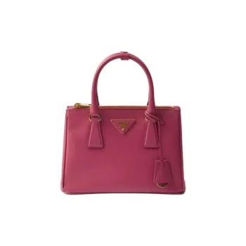 PRADA Calfskin One Shoulder Handbag Small Size Women's Burgundy Pink