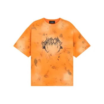 WE11DONE Drop Shoulder Sleeve T Shirt Women's Orange